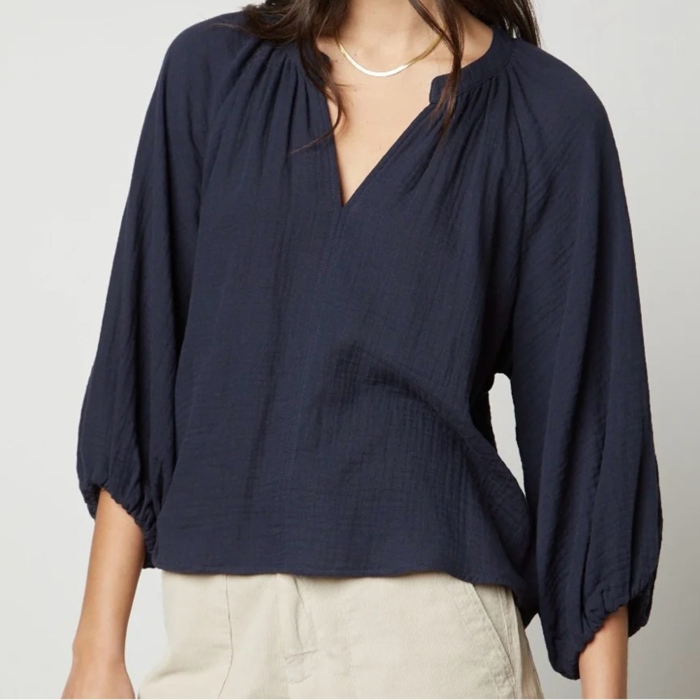 Velvet by Graham & Spencer Carla Cotton Gauze Top - NWT!